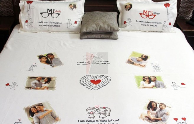 Customized Bedsheet.weddingplz