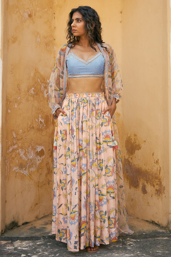 Indo-Western Engagement Outfits for Brides - Weddingplz Blog