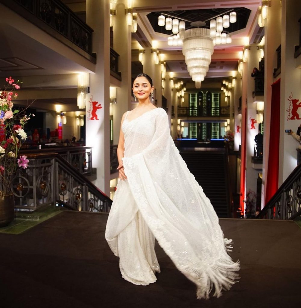 Bridal look in deals white saree
