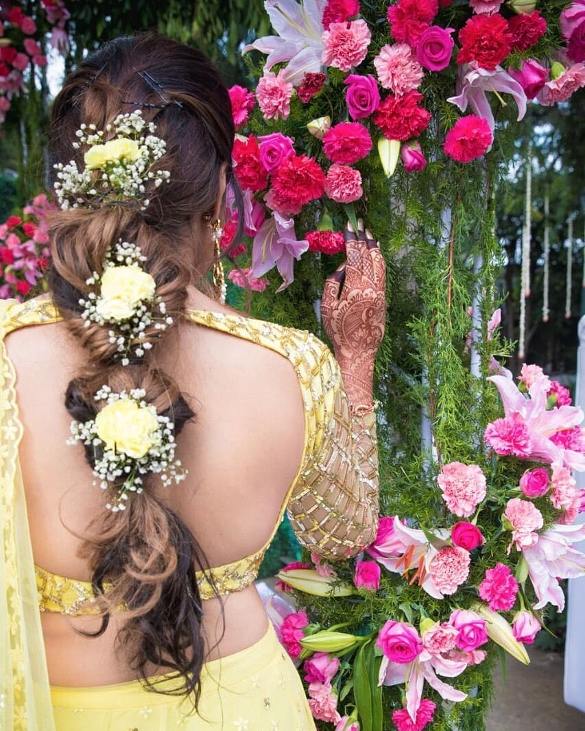 wedding hairstyles braids flowers