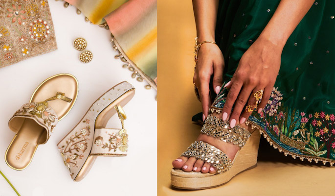 Glamorous indian bride shoes  http://www.maharaniweddings.com/gallery/photo/135021 | Bride shoes, Hindu  wedding, Celebrity weddings