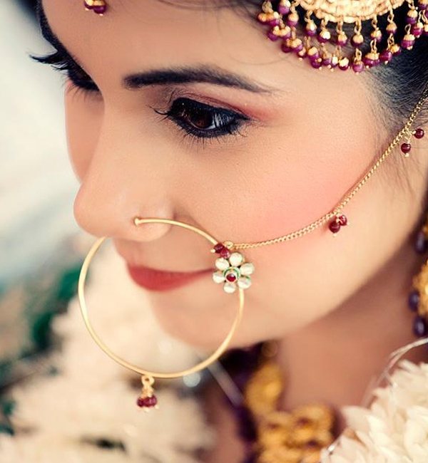 Buy Designer Gold Plated Crystal Nose Hoop Indian Wedding Nath Nose  Jewellery Nostril Ring Ethnic Piercing Fashion Jewellery Nostril Nose Ring  Online in India - Etsy