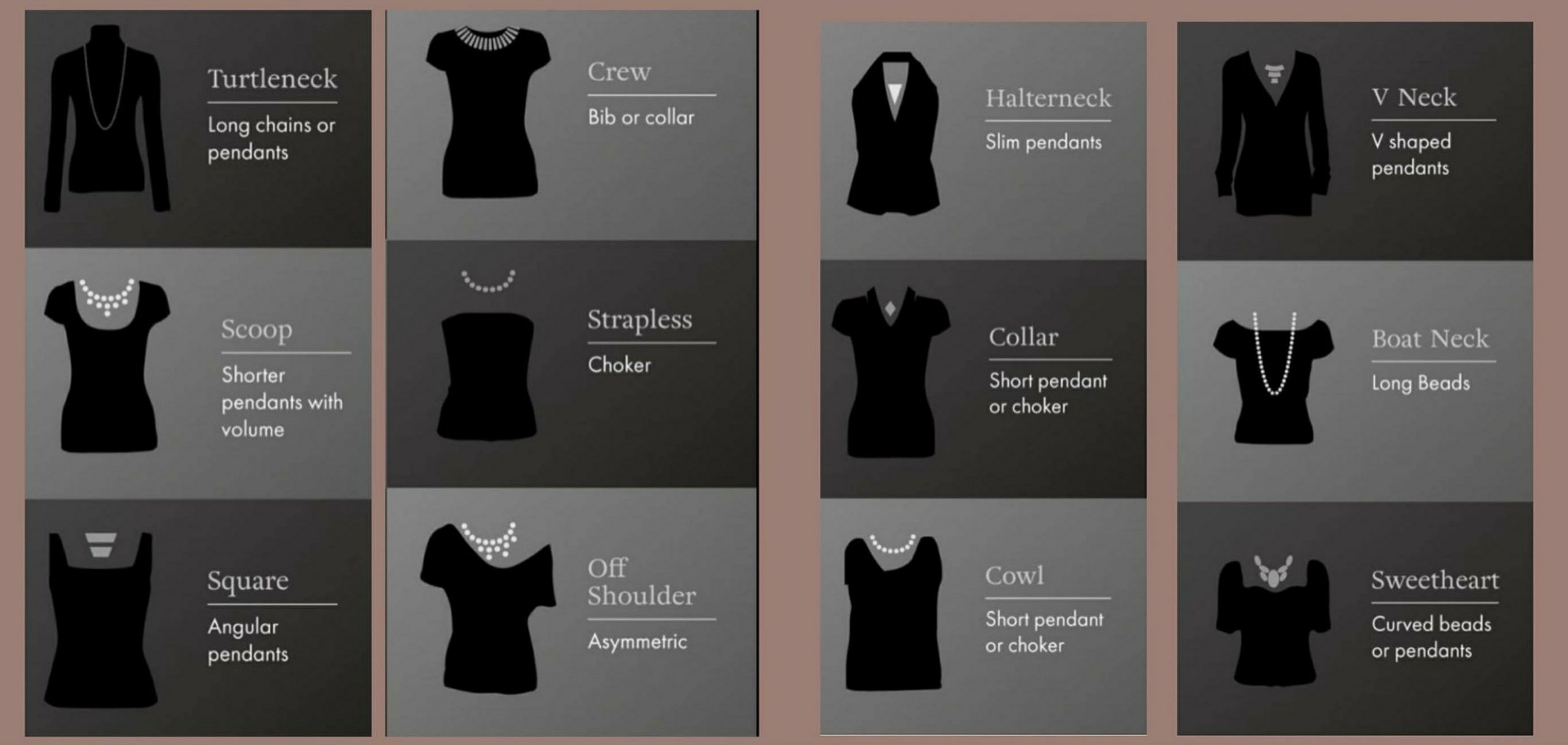 How To Choose The Right Necklace For Every Neckline ~ Learn more at Earth  Song Jewelry