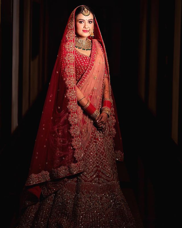 modern red indian wedding dresses