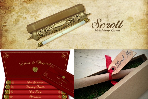 scroll invite wedding